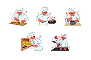 Character Chef Cooking Style Vol 1, an Object Graphic by SLAB! Design (Thumbnail 2 of 3)