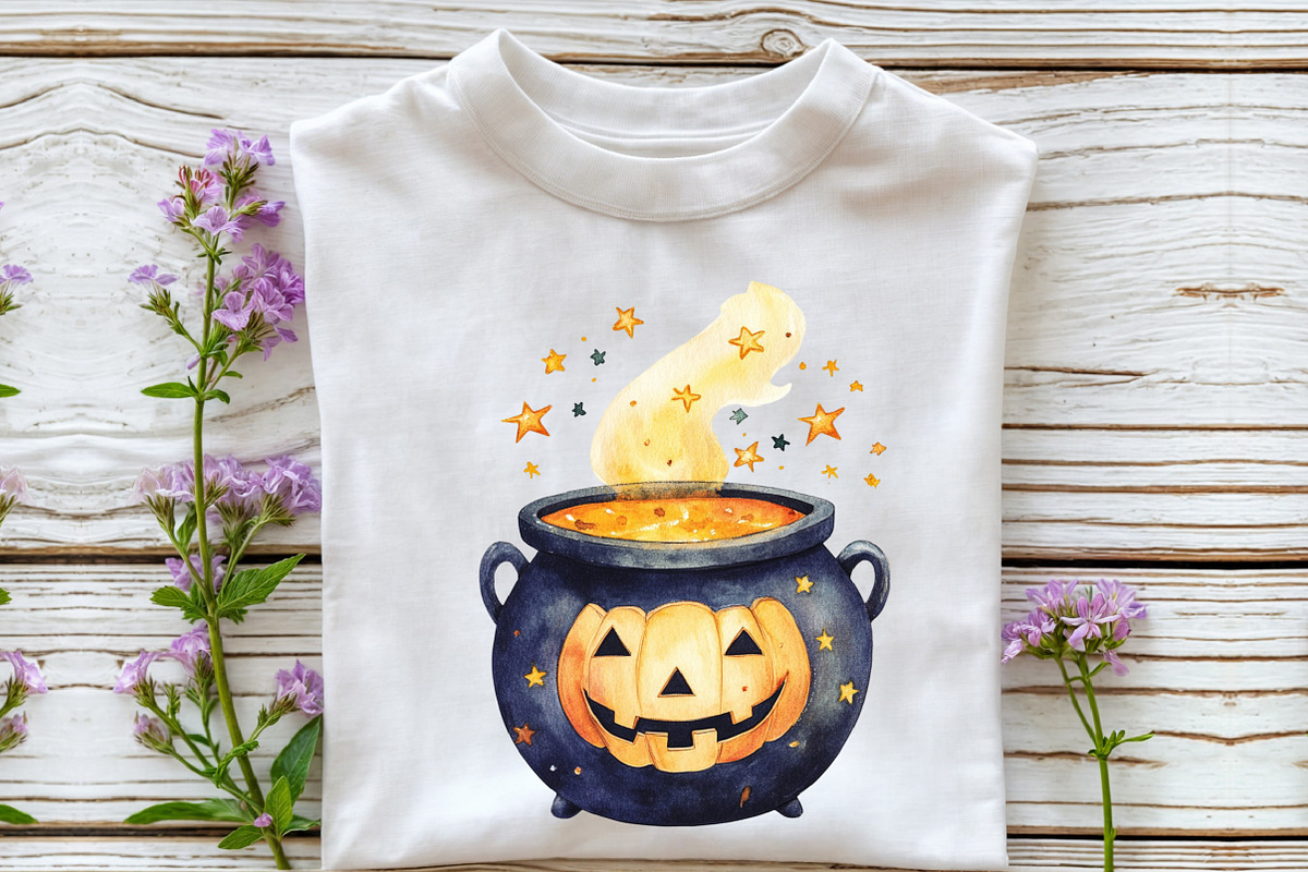 Watercolor Halloween Cauldron Clipar, an Illustration by Rose Art (Photo 5 of 7)