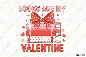 Valentine's Day Bookish PNG, an Illustration by CraftArtStudio