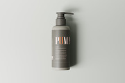 Greige Plastic Pump Bottle Mockups, a Packaging Mockup by MockupFree.Net (Thumbnail 7 of 9)