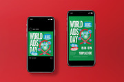 Green Beige World Aids Day Flyer Set, a Flyer Template by graphicook (Thumbnail 3 of 3)