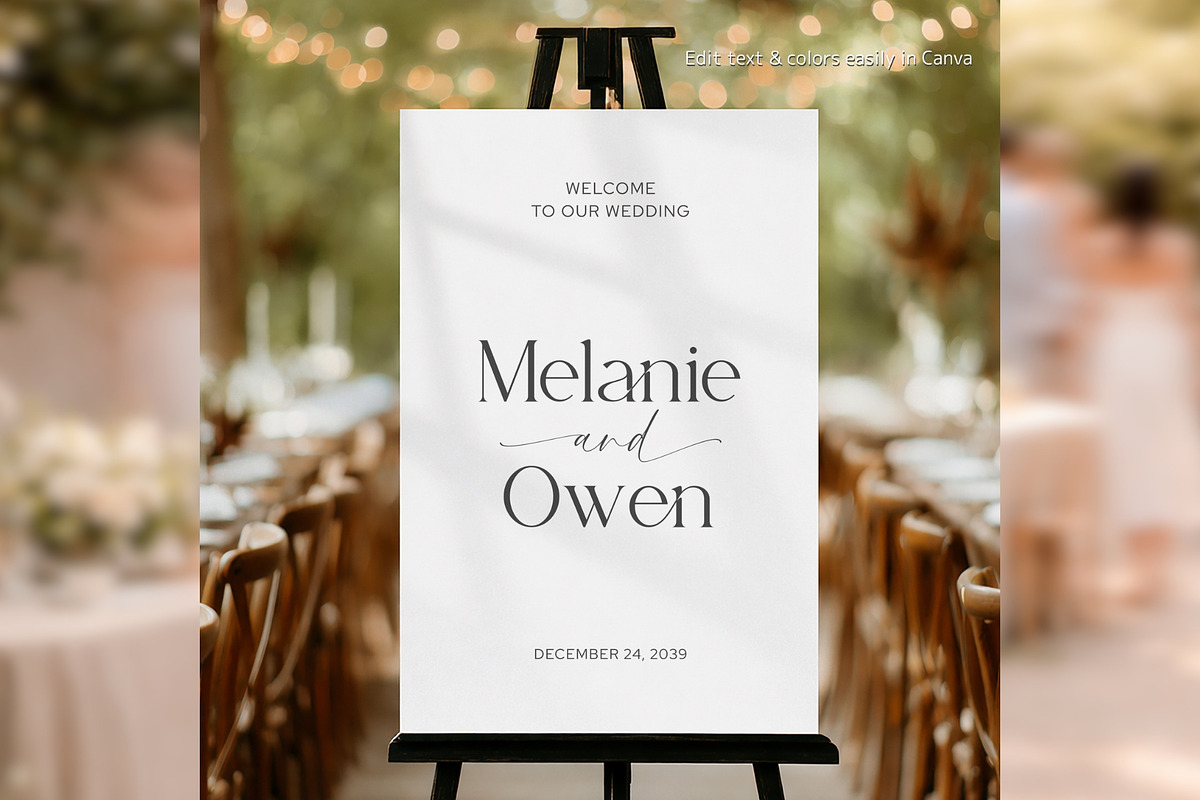 Elegant Welcome Sign Canva bd005, a Poster Template by TyphoonStudio (Photo 3 of 10)