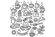 Cute doodle cartoon coffee shop, a Food Illustration by Voodz_shop (Thumbnail 1 of 3)