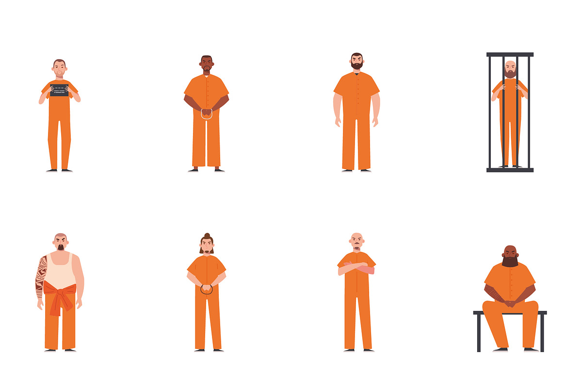 Prisoners Illustration Set