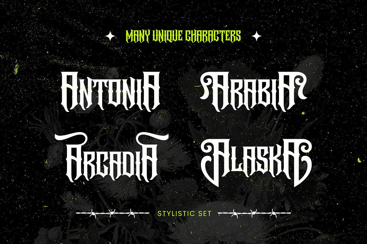 Underock - Blackletter Style, a Blackletter Font by Arterfak Project (Photo 8 of 11)