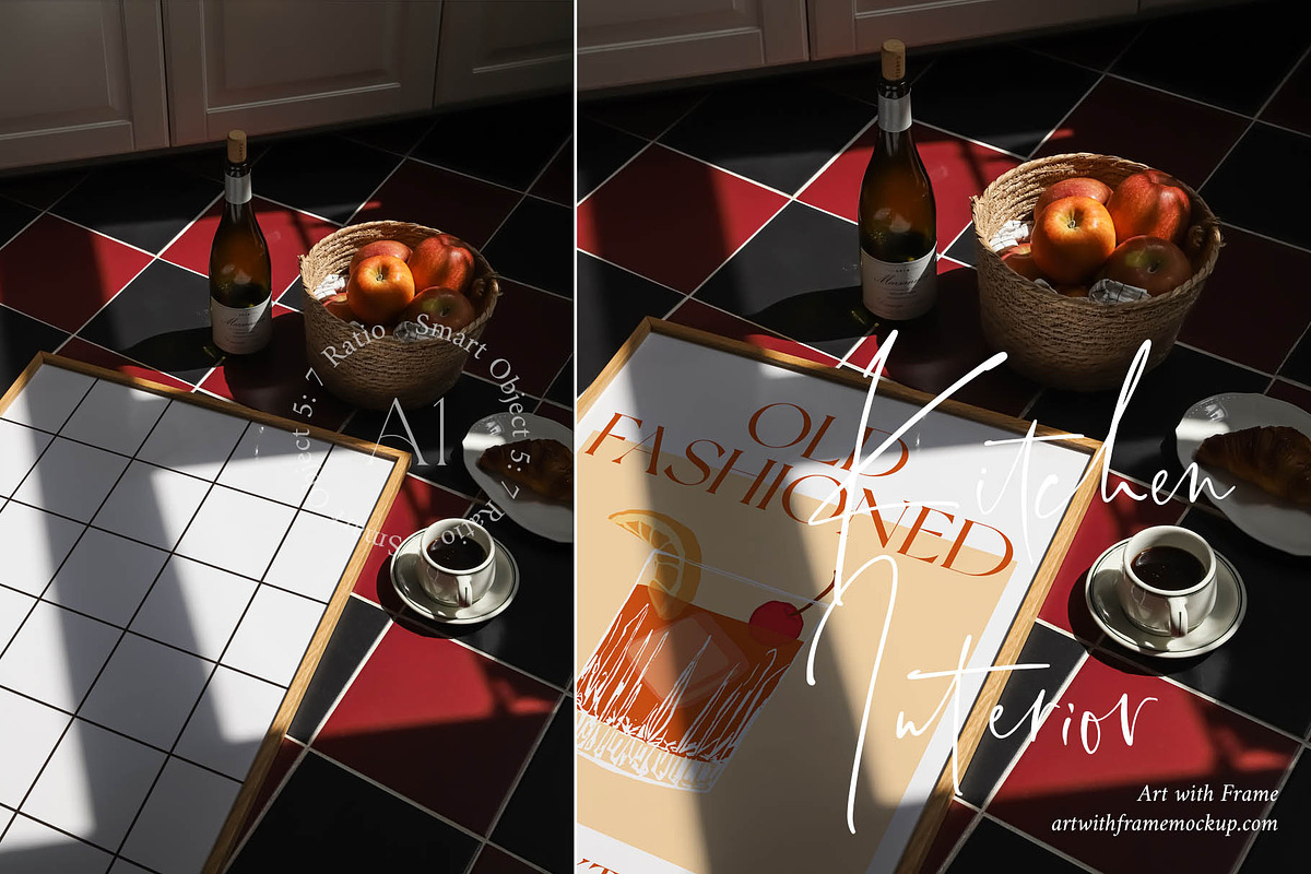 Aesthetic Kitchen Frame Mockup, a Product Mockup by ArtwithFrame (Photo 2 of 5)