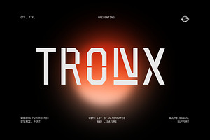 Tronx - Modern Futuristic Stencil