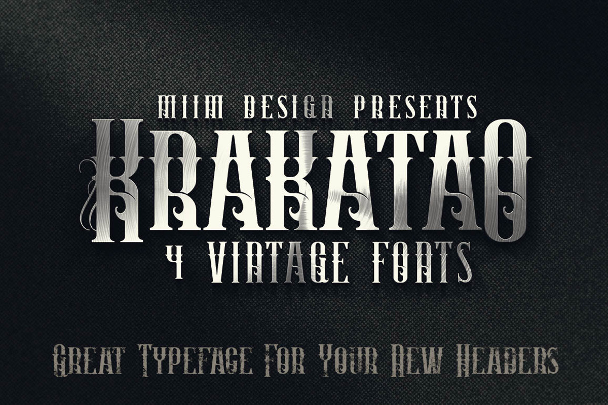 Krakatao - Vintage Font preview 4