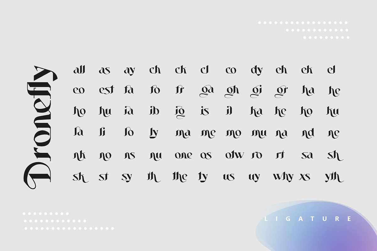 Dronefly Typeface, a Serif Font by alit design (Photo 10 of 15)