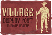Village font + 10 bonus designs, a Font by Heather_insane (Thumbnail 1 of 9)