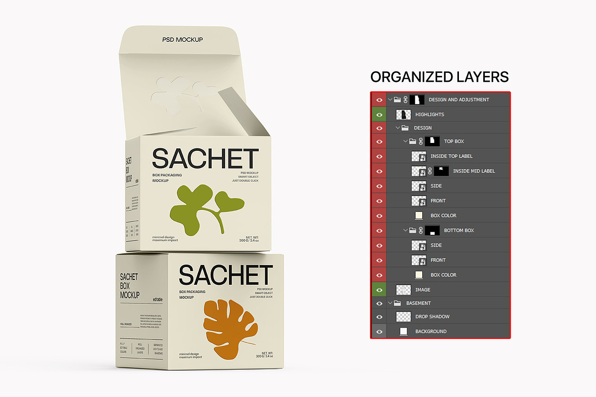 Tea Packaging Box With Sachet Mockup, a Packaging Mockup by Ram Studio LLC (Photo 10 of 13)