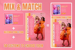 Orange Pink Email Templates