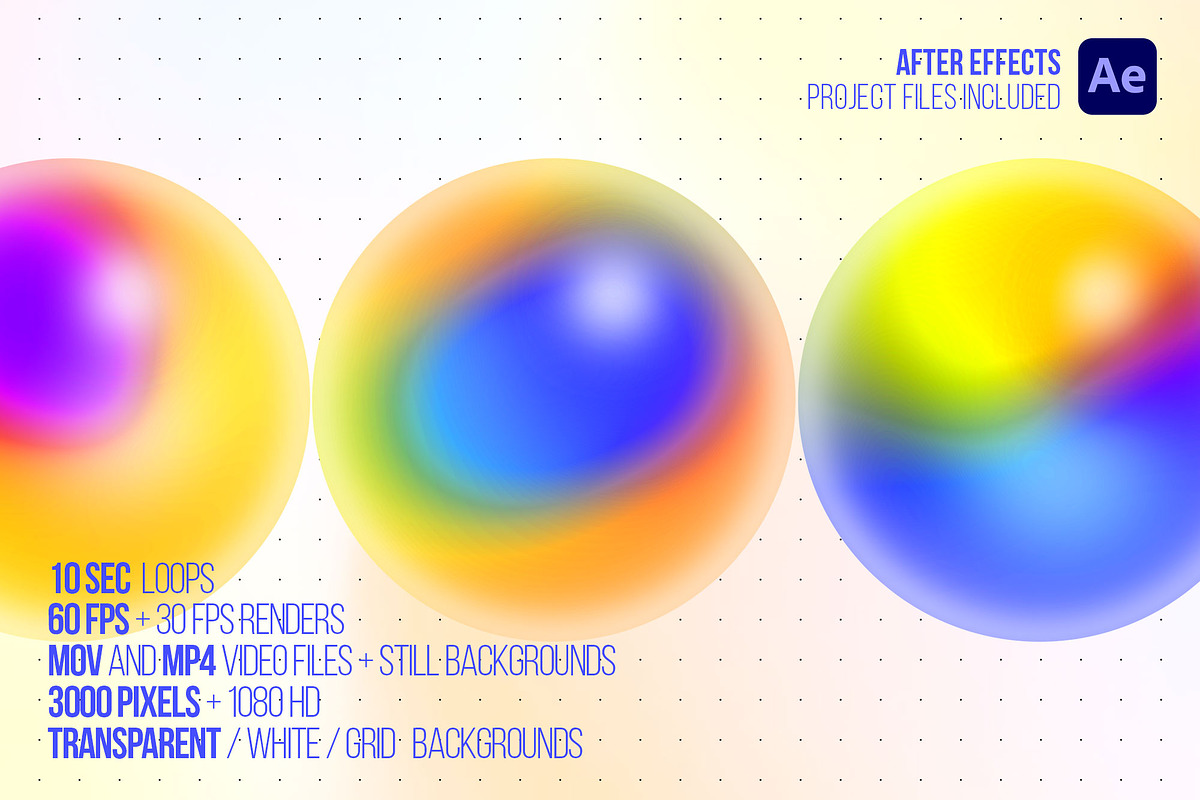 Animated AI Orbs / Spheres, a Background Graphic by BabyMad (Photo 3 of 7)