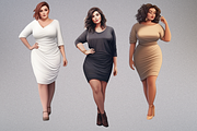 Curvy Girl Clipart Bundle, a Person Illustration by Mash Mash Stickers (Thumbnail 9 of 9)