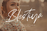 Blestiya Handwritten Script Font, a Handwritten Font by RantautypeStudio (Thumbnail 1 of 17)