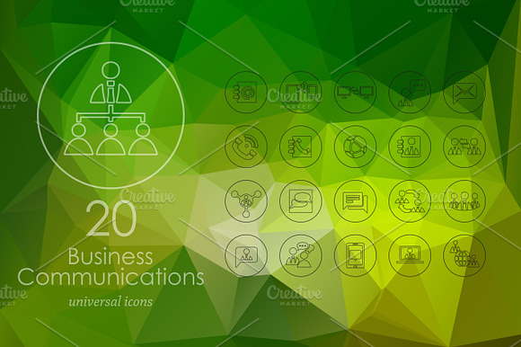 20 Business Communications Icons