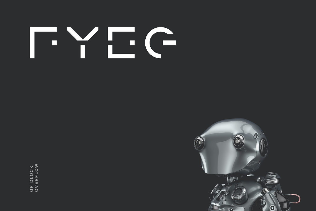 Fyeg Futuristic Tech Font, a Font by baqoos (Photo 1 of 10)