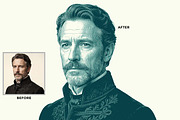 Banknote Engraving FX Ps Action, an Action Add-On by Studio Retouch (Thumbnail 2 of 12)