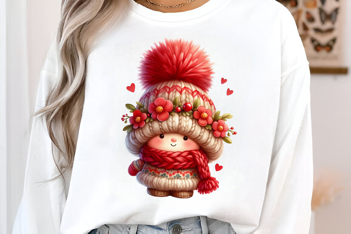 Yarn Crochet Valentines Gnome PNG, an Illustration by SinaCreation (Photo 9 of 11)