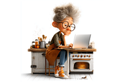 Prompt Funny Grandma Clipart, a Decorative Illustration by Creative design (Thumbnail 6 of 7)