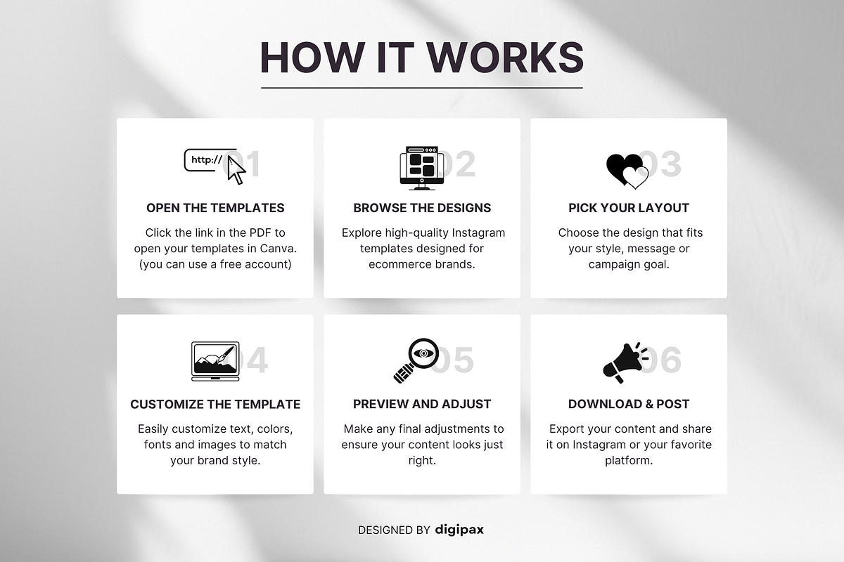 Ecommerce Instagram Templates Canva, a Social Media Template by DigiPax (Photo 10 of 10)