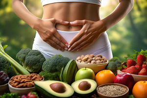 Healthy Food and Fitness Nutrition Concept