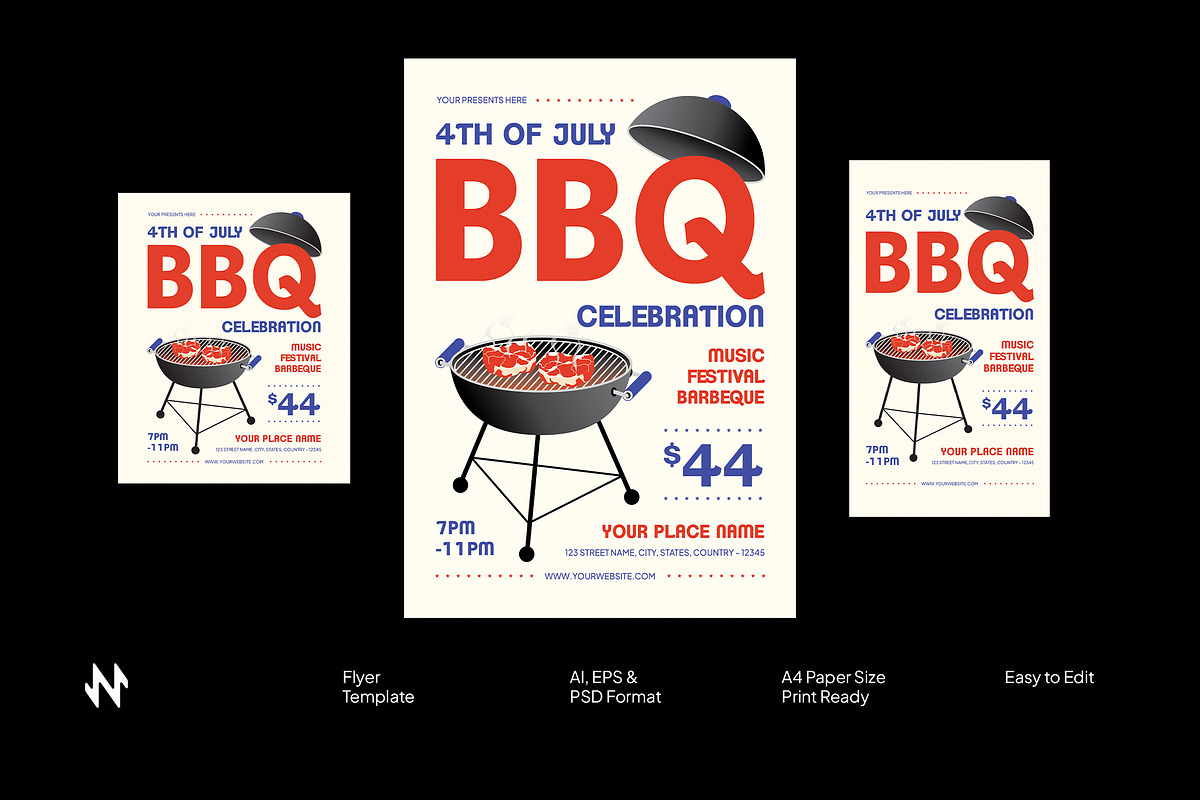 Modern 4th of July Flyer, a Flyer Template by Neermana (Photo 1 of 4)