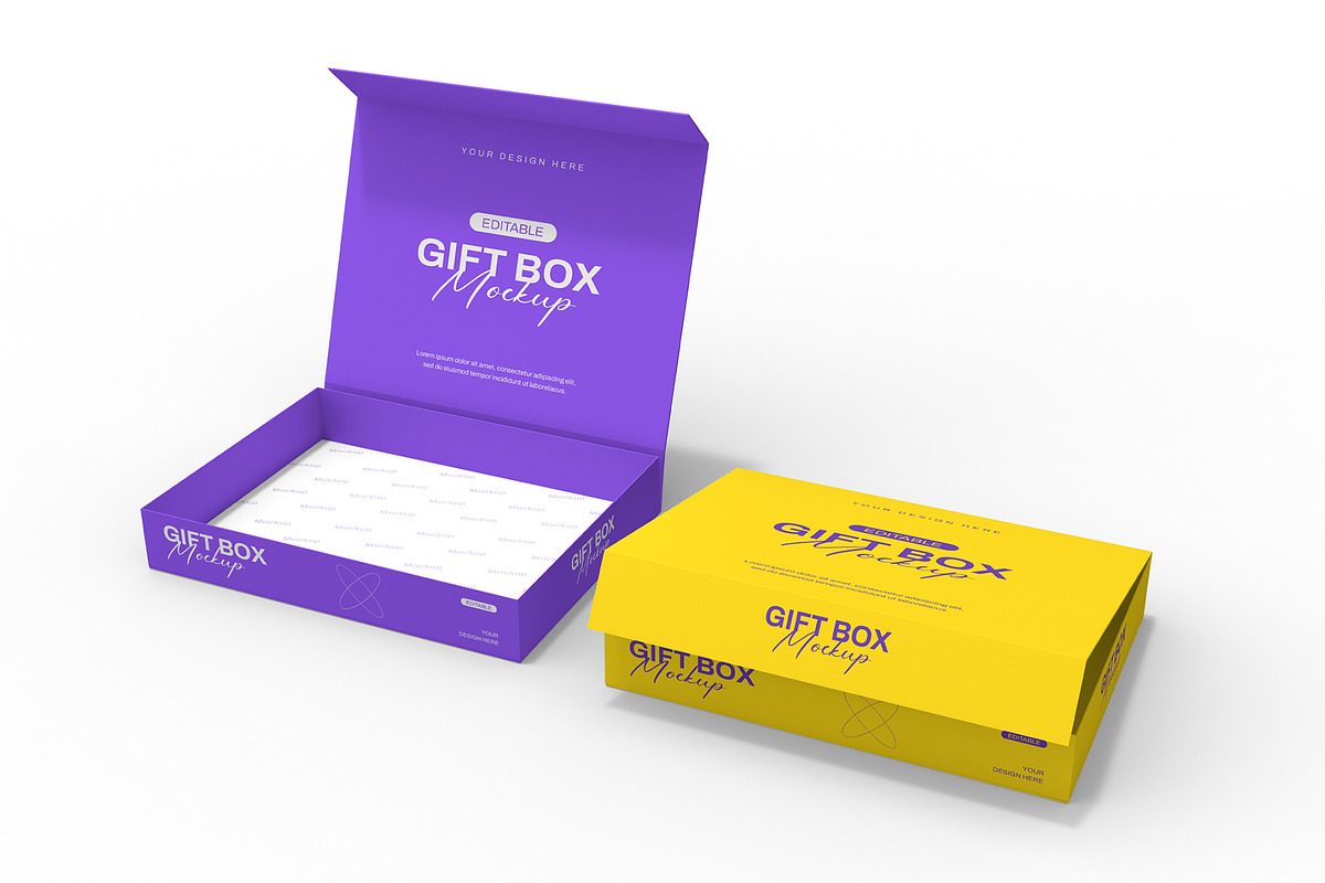 Editable Box Packaging Mockup, a Product Mockup by graphypix (Photo 1 of 4)