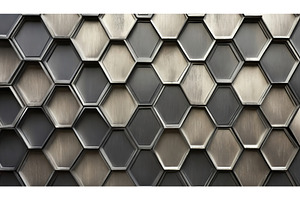 A honeycomb-patterned metallic, a Background Photo by Igor Tichonow
