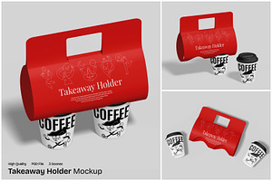 Take Away Holder Mockup, a Household Mockup by Unerispace