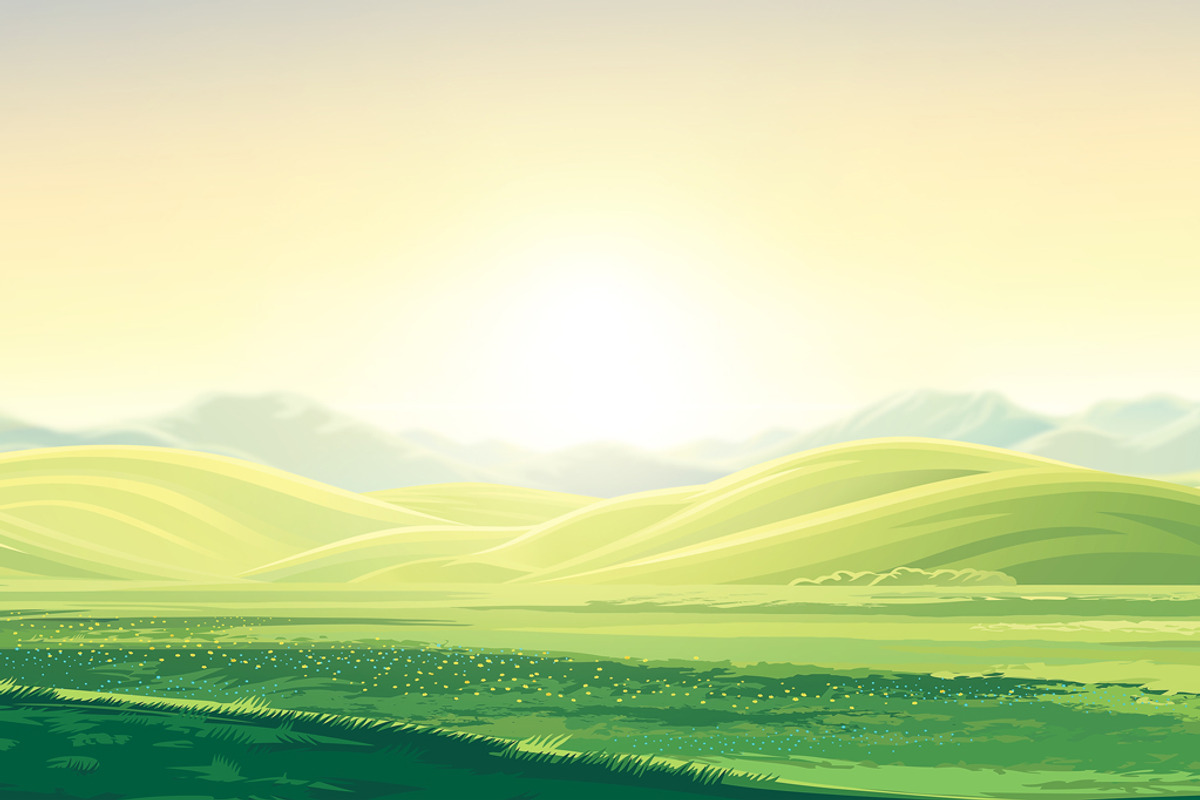 Summer landscape in panoramic format, a Seasonal Illustration by Countryside life (Photo 9 of 9)