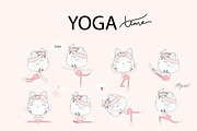 CUTE CAT on YOGA time, an Animal Illustration by MooBeer (Thumbnail 2 of 6)