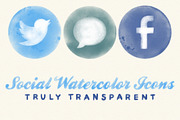 Social Media Watercolor Icons, an Icon by Marmalade Moon (Thumbnail 1 of 4)