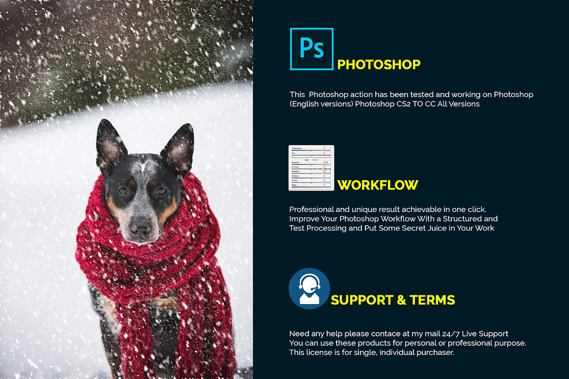 Soft Snowfall Photoshop Action, an Action Add-On by Design Forest (Photo 2 of 10)