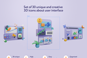 Destly Interface 3D Icons