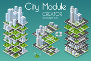 City skyscraper creator, an Object Illustration by AlexZeL (Thumbnail 1 of 6)