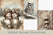 Winter Forest Junk Journal 12 Pages, a Seasonal Illustration by GalaDesign03 (Thumbnail 4 of 6)