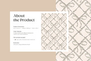 Coquette Bows & Rococo Pattern, a Wallpaper Graphic by Yello_illustration (Thumbnail 2 of 16)