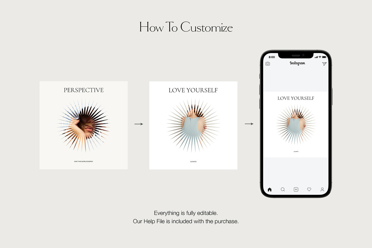 CANVA PS Instagram Posts Templates, a Social Media Template by Love Radiation Studio (Photo 11 of 20)