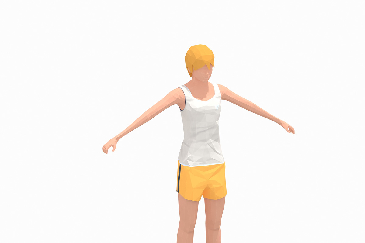 Low Poly Woman Exercise RIG, a Characters & Person 3D Model by Daniel Mikulik (Photo 8 of 14)