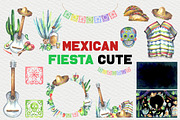 Mexican Fiesta Watercolor Clipart, an Object Illustration by FITALARTSNEDIGI (Thumbnail 4 of 8)