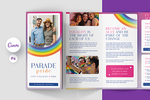 LGBT Brochure Trifold Canva Template