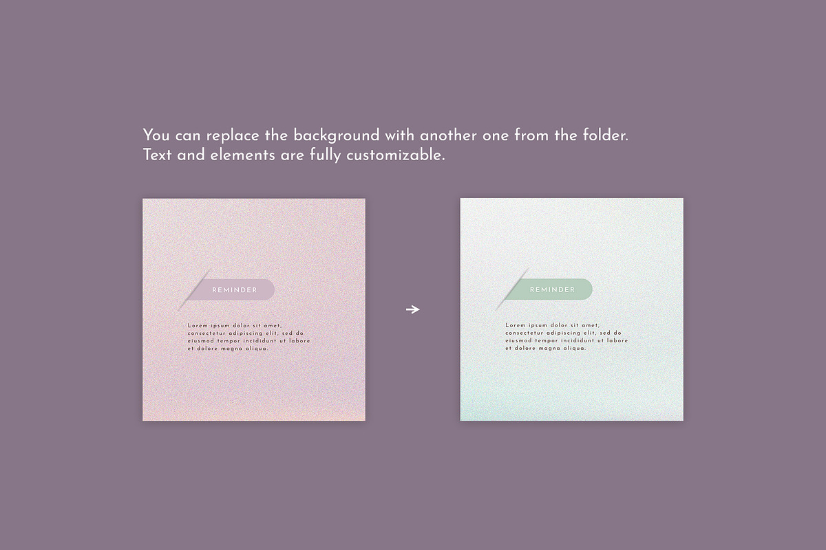 Grainy gradient Instagram templates, a Social Media Template by Elady (Photo 9 of 11)