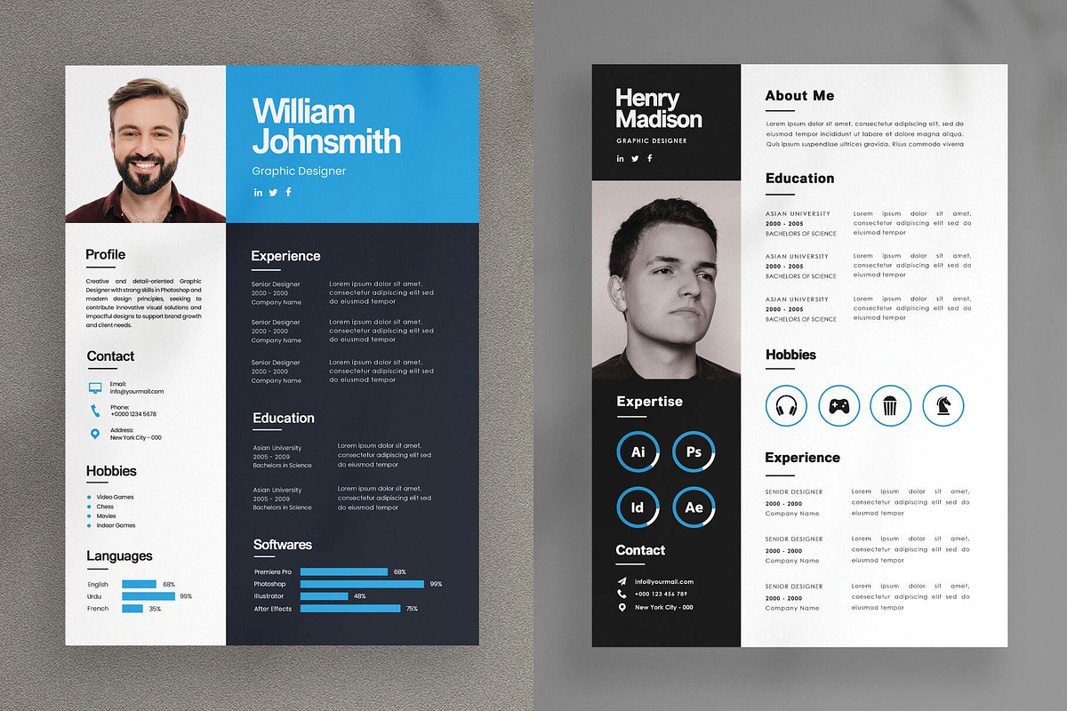 20 in 1 Resume Bundle, a Resume Template by Saman Osama (Photo 5 of 14)