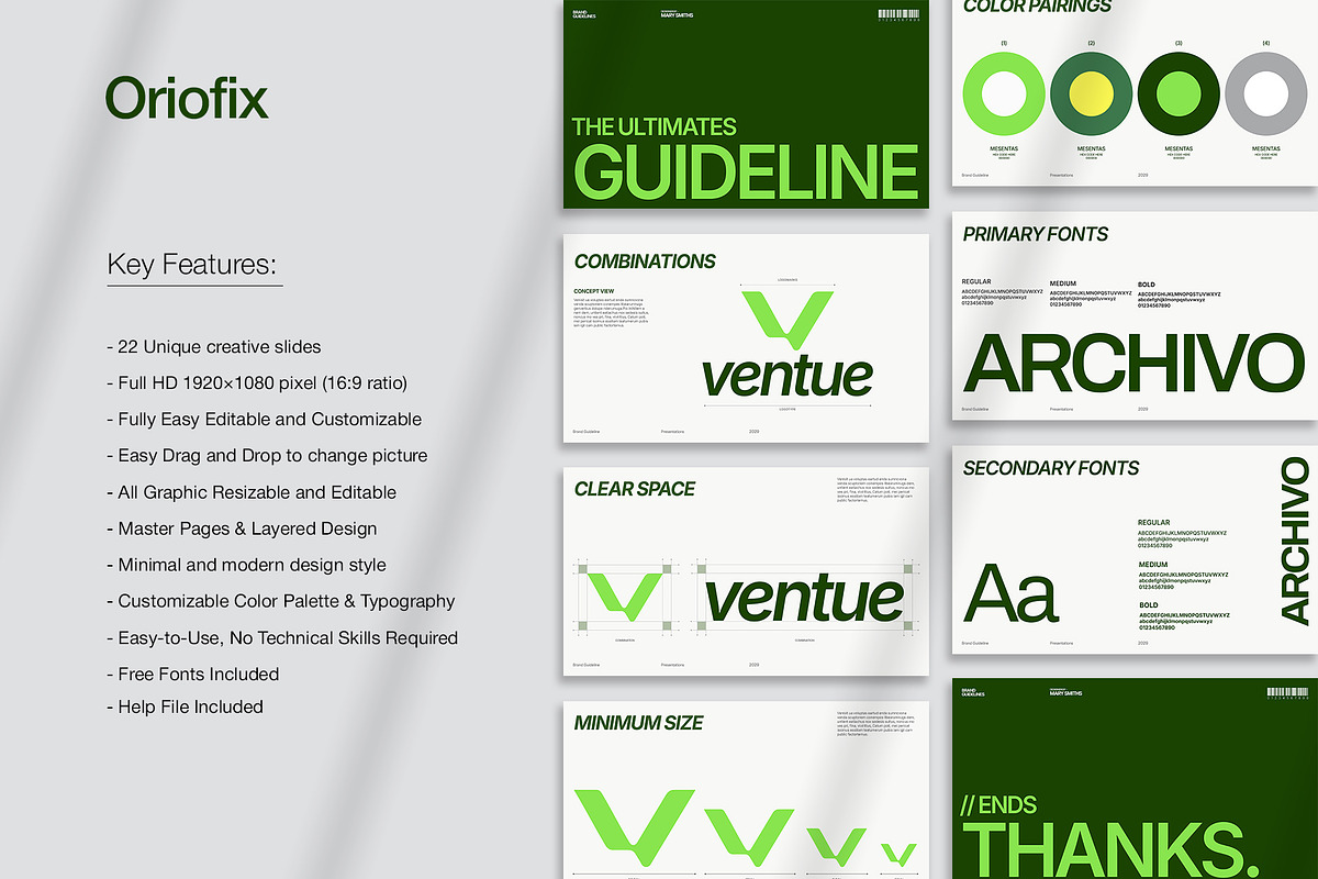 Brand Guidelines Presentation, a Presentation Template by Oriofix (Photo 2 of 10)