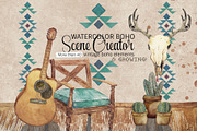 Boho Scene Creator (Watercolor), an Illustration by Curve and Pixel (Thumbnail 6 of 7)