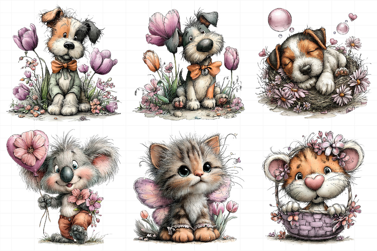 Whimsical Spring Animal Clipart, an Illustration by Daily.Designs (Photo 5 of 8)