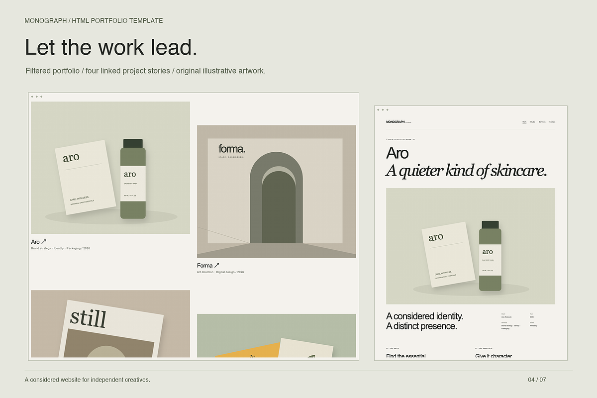 MONOGRAPH – Minimalist HTML Template, a HTML Template by Darweish Designs (Photo 4 of 7)