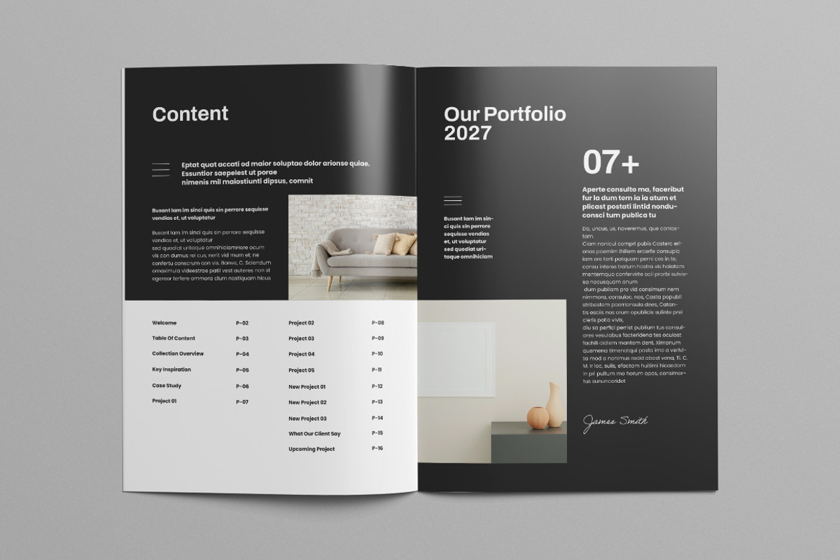Design Portfolio Canva Templates, a Brochure Template by Pixelpick (Photo 2 of 9)