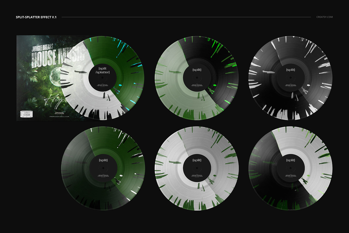 Vinyl Record & Cover Mockup Set, a Merchandise Mockup by creatsy5 (Photo 43 of 54)